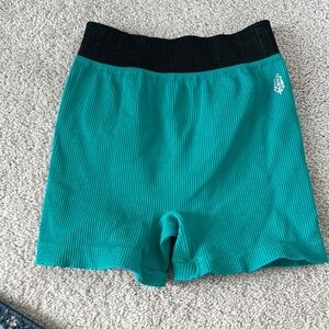 Teal Bottoms with Black Waistband